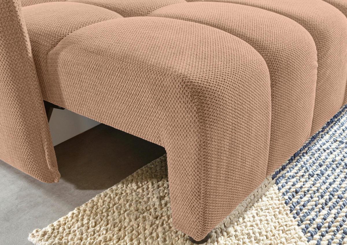 SCHLAFSOFA Plüsch Rosa  inkl. Zierkissen, Rückenkissen, Bettkasten, Schlaffunktion, Rücken echt, Liegefläche im Originalstoff  - Schwarz/Rosa, KONVENTIONELL, Kunststoff/Textil (200/73/105cm) - Carryhome