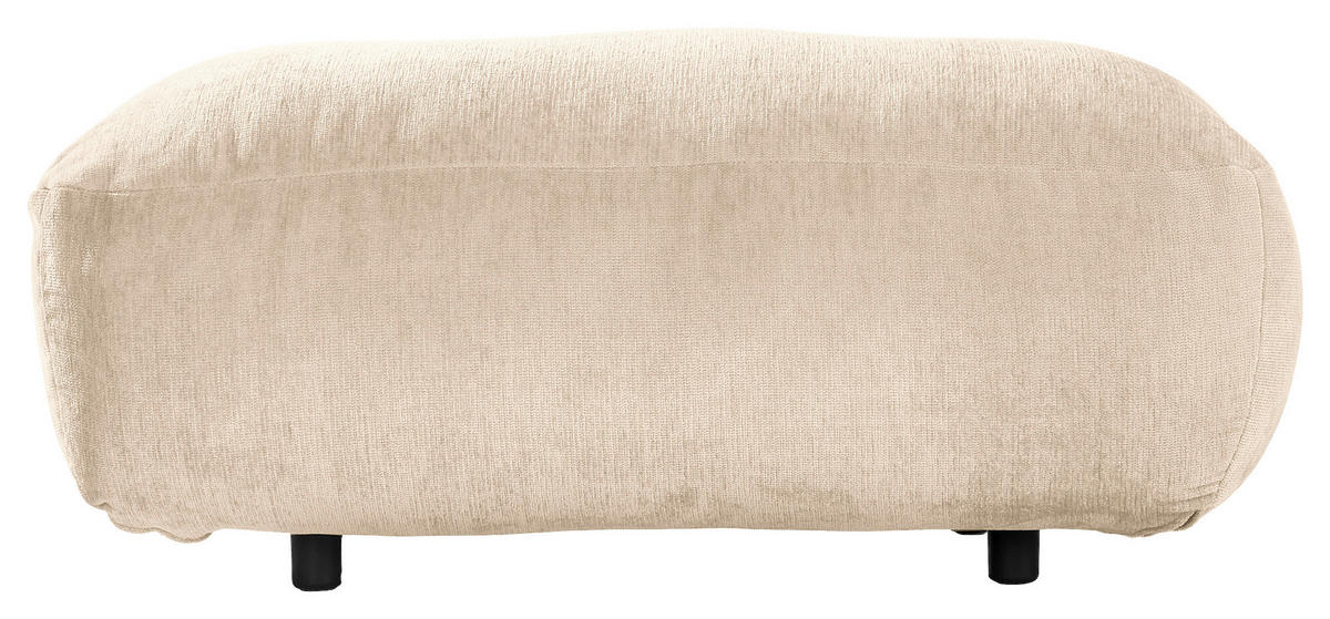 HOCKER in Textil Creme  - Creme/Schwarz, Modern, Kunststoff/Textil (102/46/65cm) - Trendmanufaktur