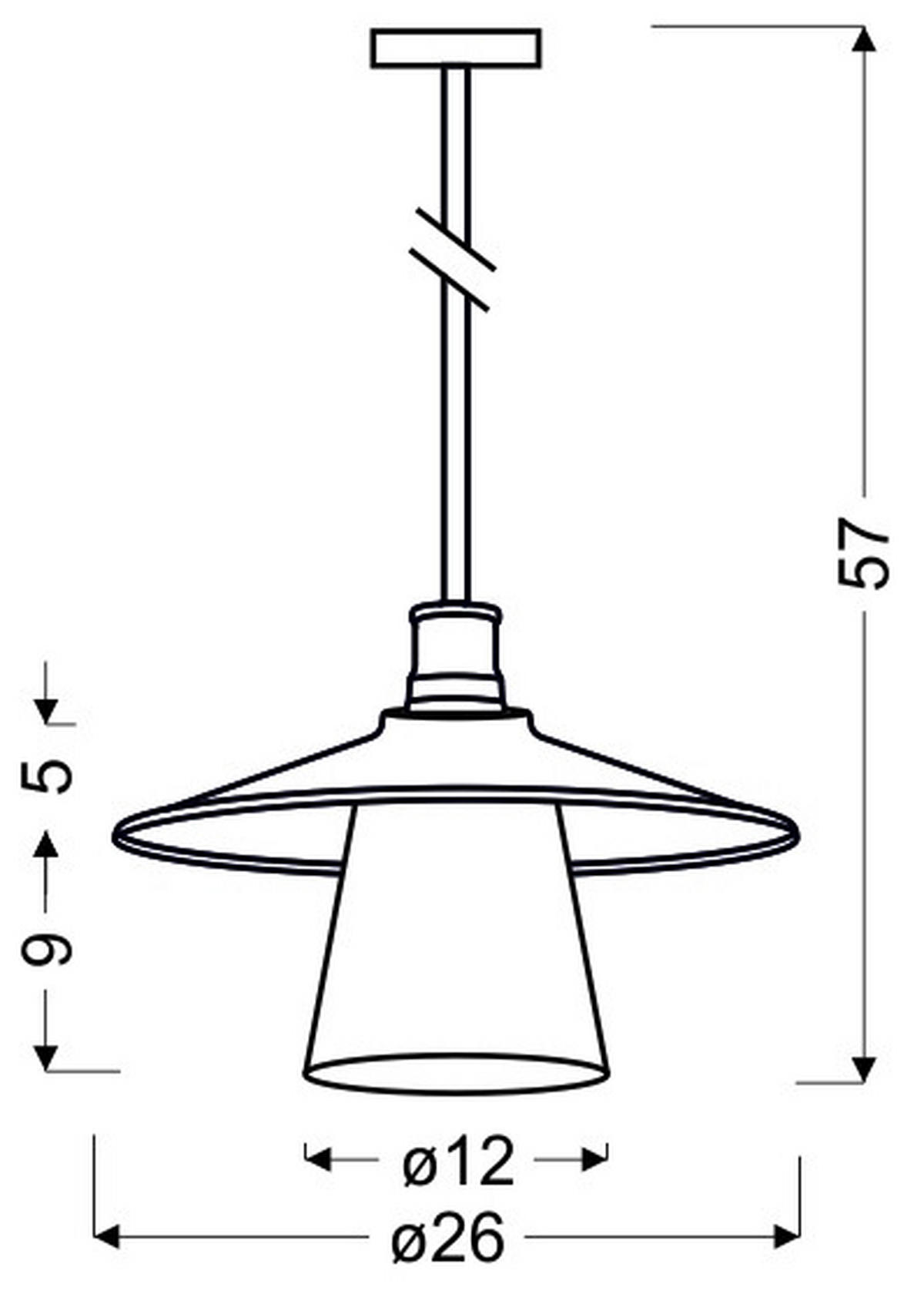 PENDELLAMPA Loft 26/26/57 cm  - svart, Design, metall (26/26/57cm)