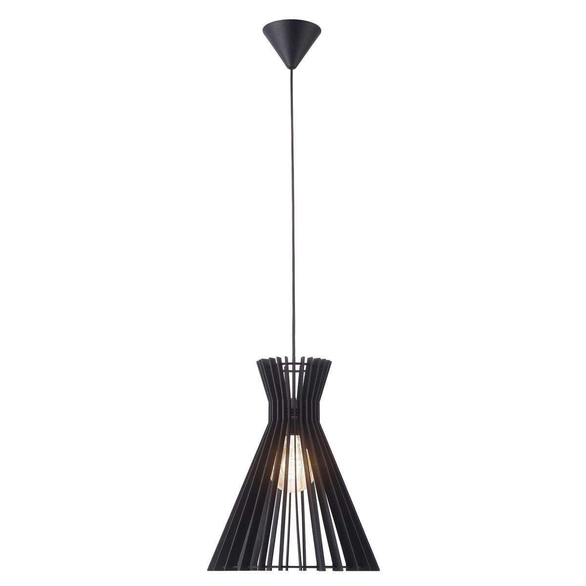 ZÁVĚSNÉ SVÍTIDLO, 34/41 cm  - černá, Natur, dřevo (34/41cm) - Nordlux