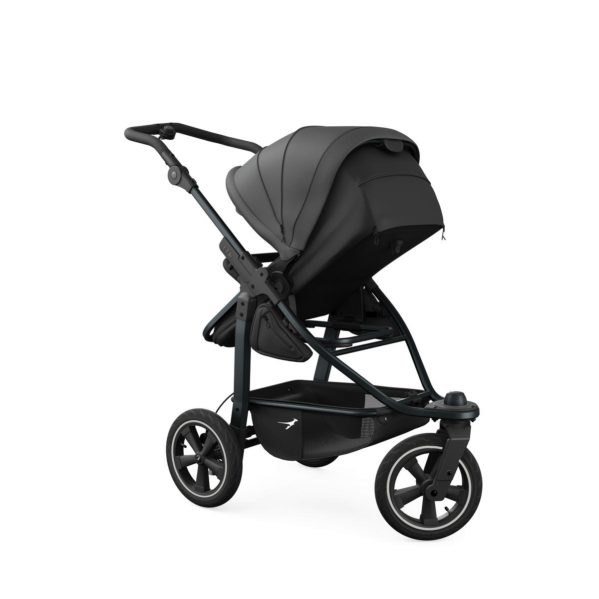 KOMBIKINDERWAGEN  mono3 2-in-1 Kombikinderwagen  grau  - Dunkelgrau/Schwarz, Basics, Textil/Metall (57/111/120cm) - TFK