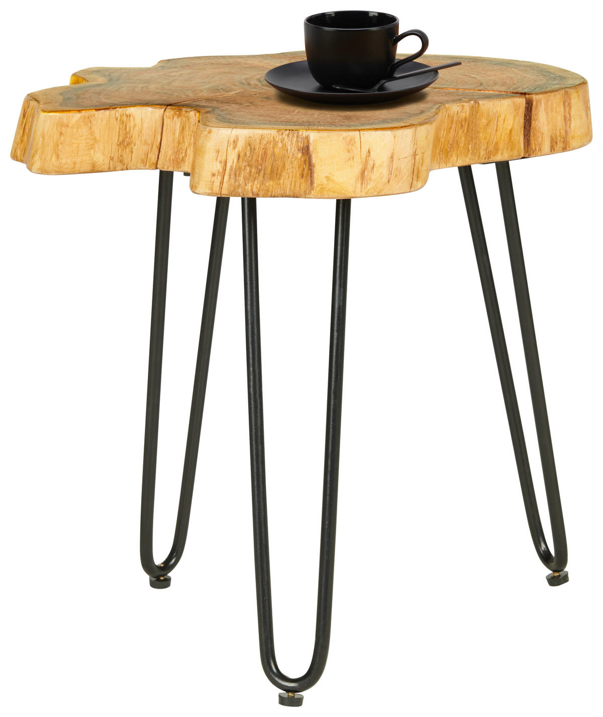 ODKLÁDACÍ STOLEK, akácie, černá, barvy akácie - černá/barvy akácie, Design, kov/dřevo (40/40/45cm) - Landscape