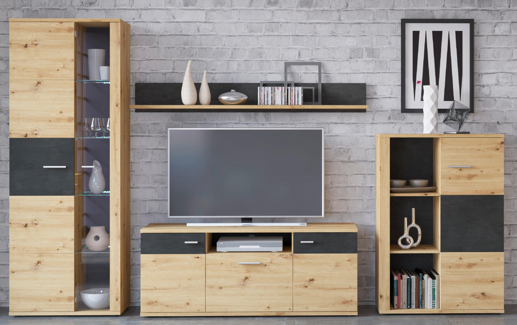 Stapelprogramm Nina Eiche Artisan/Fresco B:303,6cm