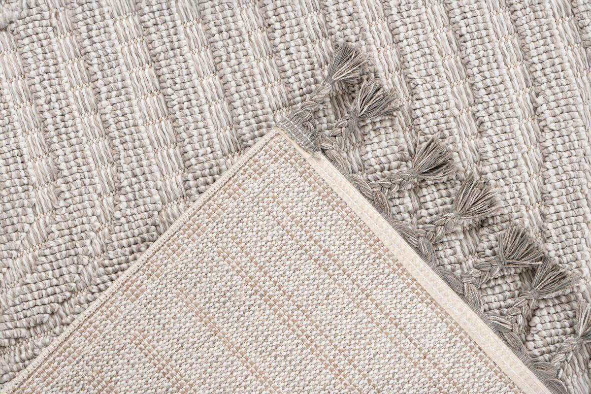 FLACHWEBETEPPICH 200/290 cm Silberfarben  - Silberfarben, Basics, Textil (200/290cm) - Kayoom