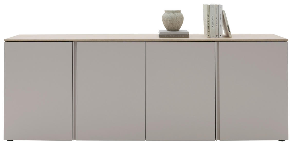 SIDEBOARD  in 240,1/89/43 cm  - Kaschmir/Eichefarben, Design, Holzwerkstoff/Kunststoff (240,1/89/43cm) - Voleo