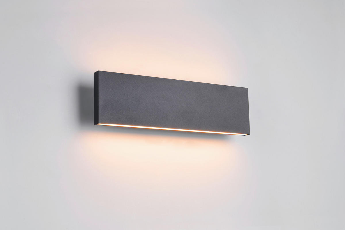 LED-WANDLEUCHTE 28/4,5/8 cm  - Schwarz, Design, Kunststoff/Metall (28/4,5/8cm) - Novel