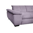 ECKSOFA in Cord Lila  - Lila/Schwarz, Design, Textil/Metall (313/242cm) - Xora