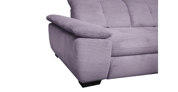 ECKSOFA in Cord Lila  - Lila/Schwarz, Design, Textil/Metall (313/242cm) - Xora