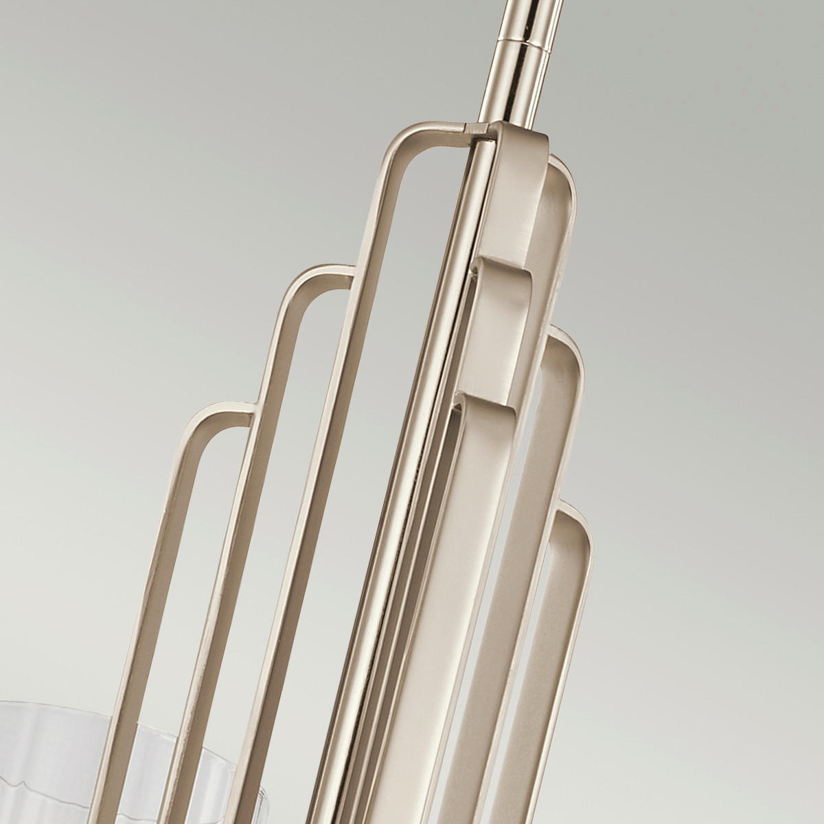 KRONLEUCHTER 45,9/45,9/47,9 cm    - Nickelfarben, Konventionell, Glas/Metall (45,9/45,9/47,9cm) - Elstead Lighting