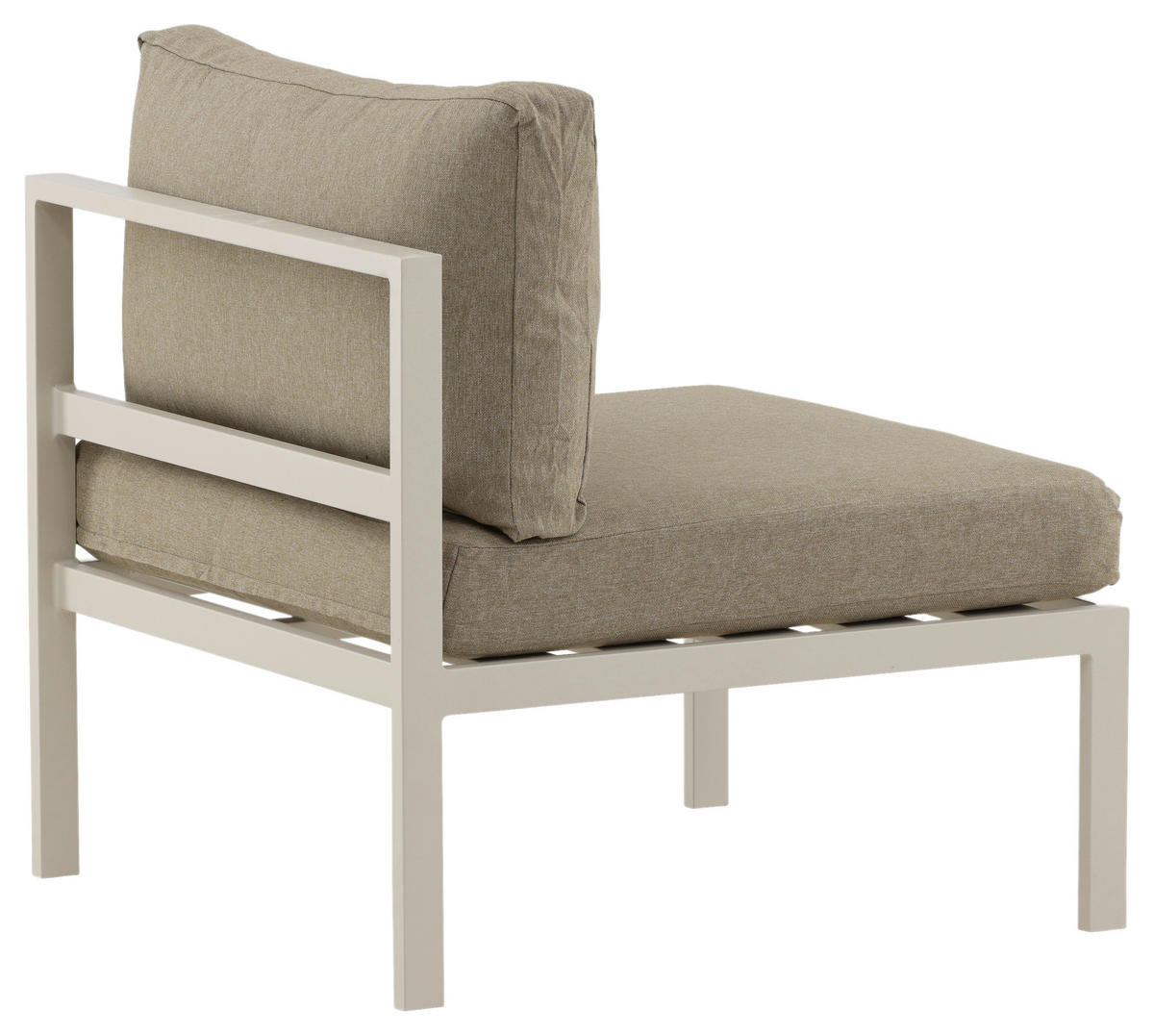LOUNGESESSEL  - Beige/Grau, KONVENTIONELL, Metall (70/65/74cm) - Gardenson