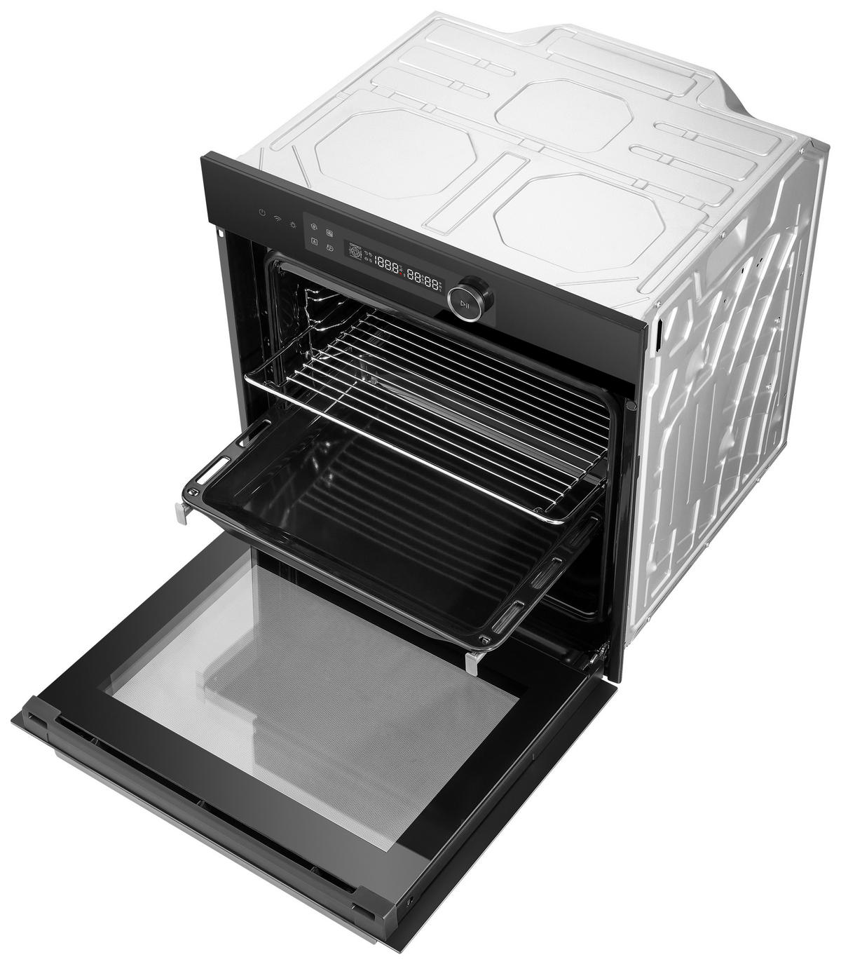 EINBAUBACKOFEN MBO7NM30E4-BK  - Schwarz, Basics, Glas/Metall (59,5/59,5/56,6cm) - Midea