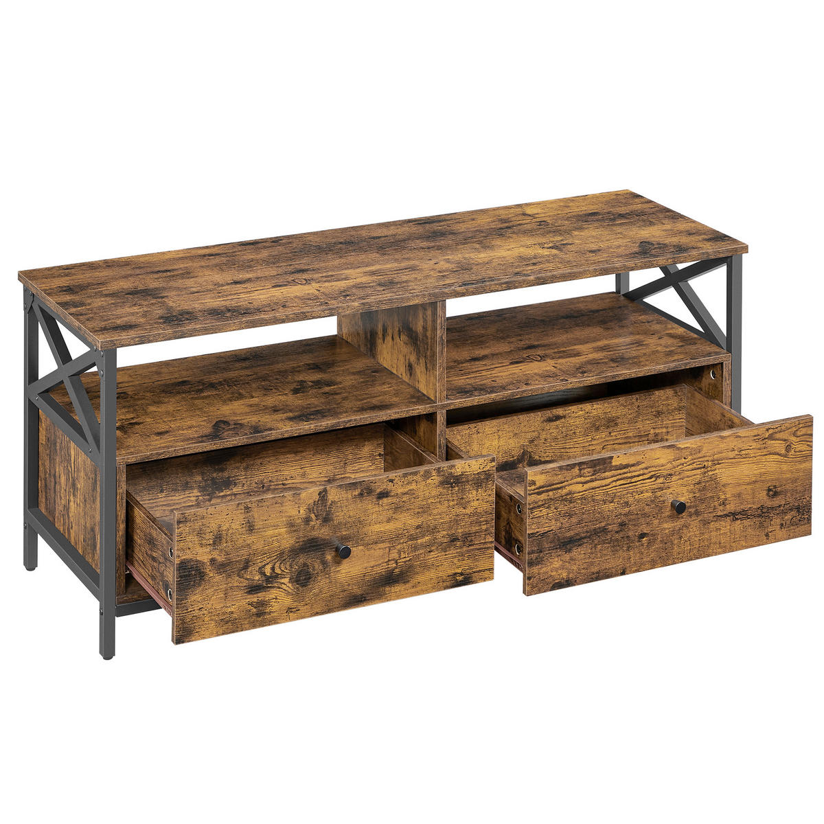 TV-ELEMENT 120/50/40 cm  - Dunkelbraun/Schwarz, MODERN, Holzwerkstoff/Metall (120/50/40cm) - MID.YOU