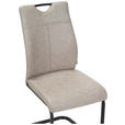 STUHL-SET 4 Stück  in Mikrofaser  - Schwarz/Braun, Design, Textil/Metall (43/97/57cm) - Xora