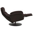 RELAXSESSEL in Leder Mokka  - Schwarz/Mokka, Design, Leder/Metall (76/108/86cm) - Dieter Knoll