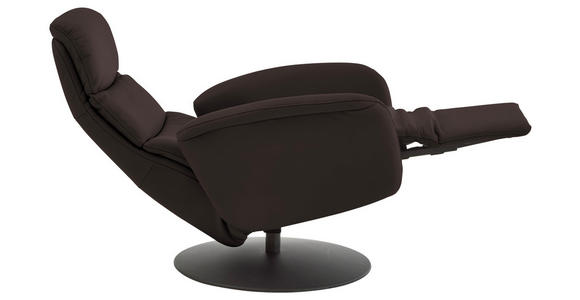 RELAXSESSEL in Leder Mokka  - Schwarz/Mokka, Design, Leder/Metall (76/108/86cm) - Dieter Knoll