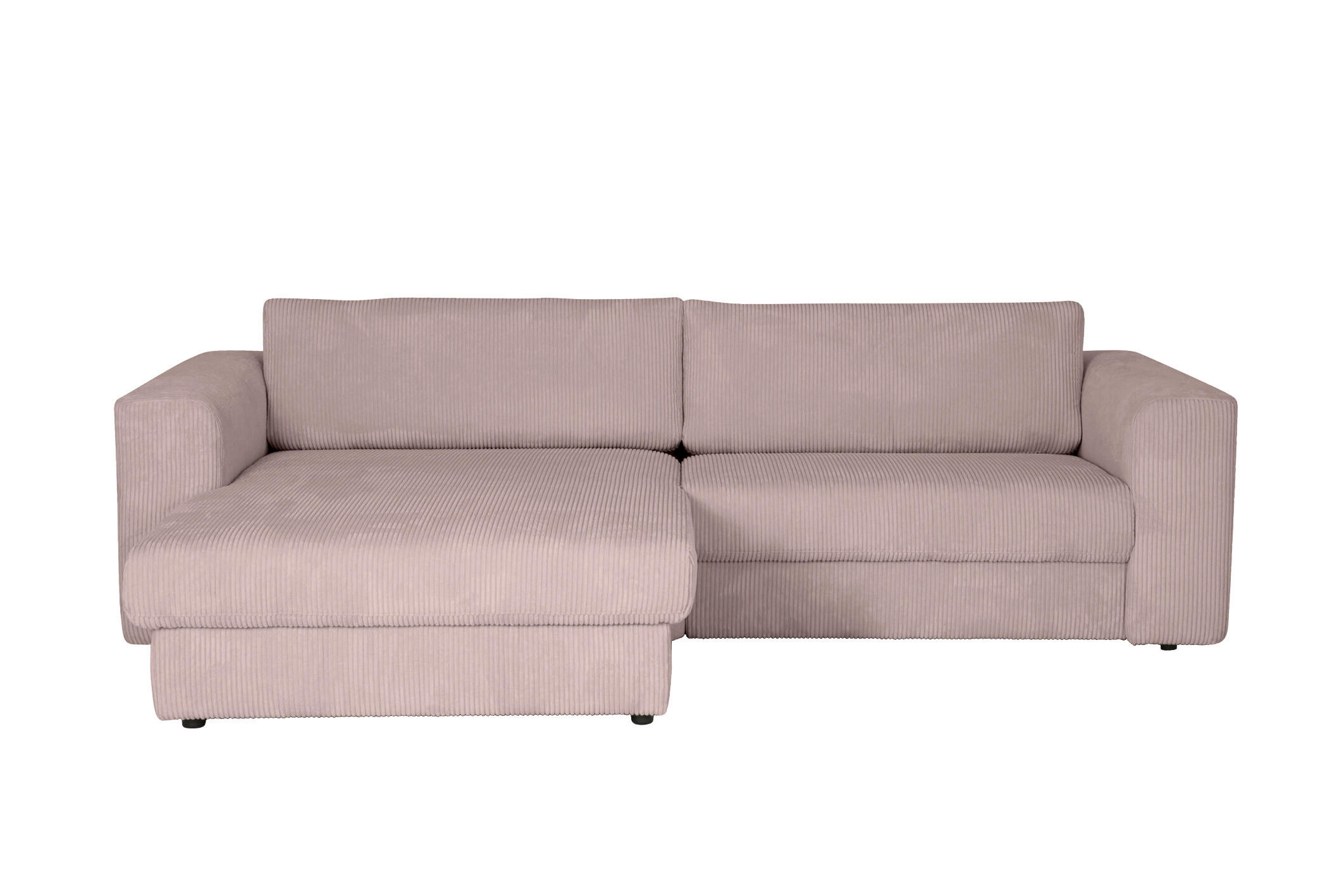 ECKSOFA JOOP Rosa Cord Rücken echt  - Schwarz/Rosa, KONVENTIONELL, Kunststoff/Textil (192/269cm) - Joop!