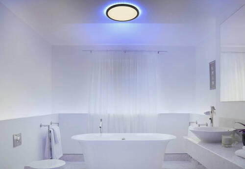 LED-TAKLAMPA 18 W 29,4/2,5 cm  - vit/opal, Design, plast (29,4/2,5cm) - Globo