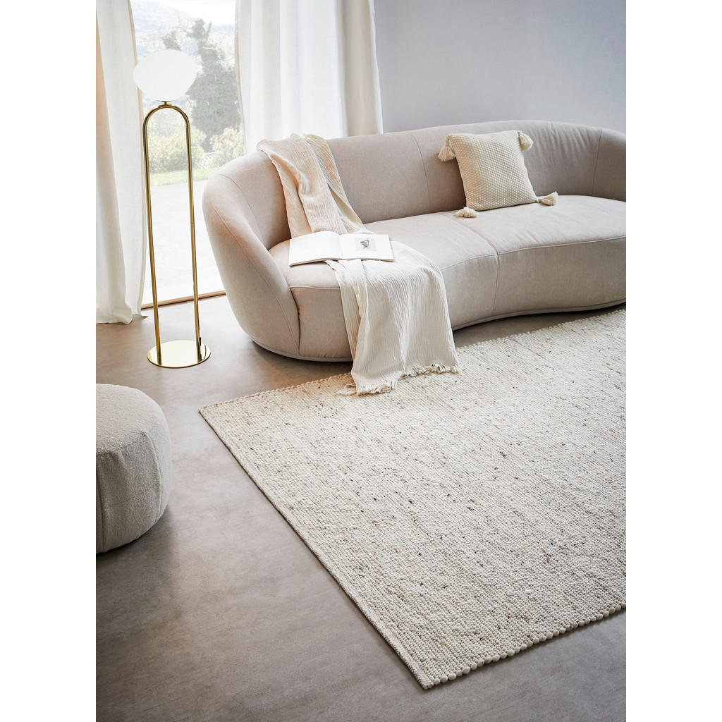 Thumbnail - Linea Natura Handwebteppich, Beige, Textil, Uni, rechteckig, 250x290 cm, für Fußbodenheizung geeignet, beidseitig verwen...