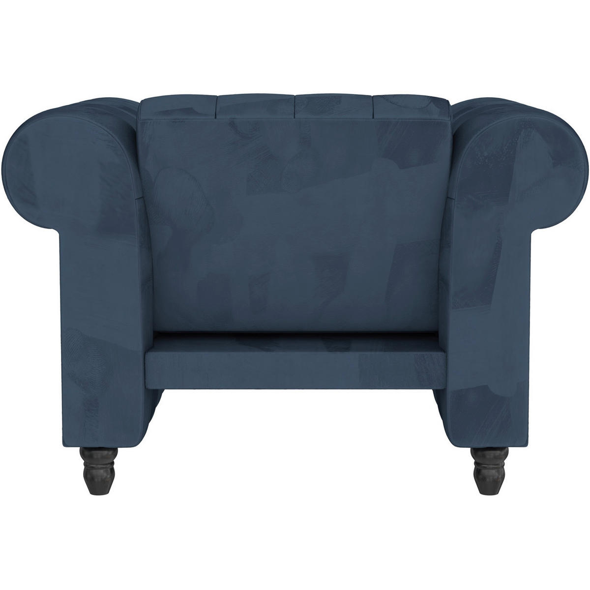 SESSEL in Velours Blau  - Blau/Schwarz, Basics, Holz/Textil (111/83/87cm) - Livetastic