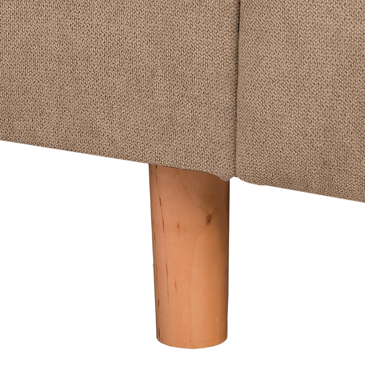 ECKSOFA Ariella Beige Mikrofaser  - Beige/Naturfarben, Design, Holz/Textil (161/231cm) - Livetastic