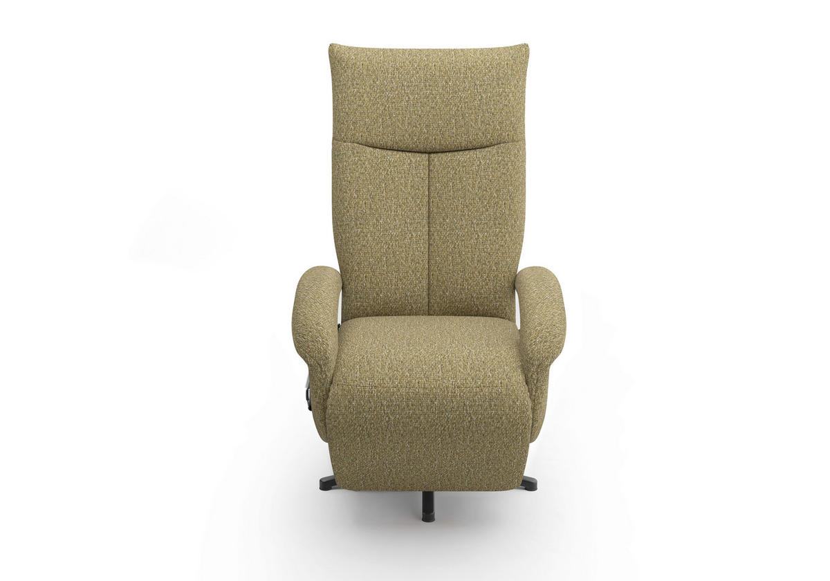 SESSEL in Chenille Olivgrün  - Schwarz/Olivgrün, MODERN, Textil/Metall (74/112/82cm) - Sit & More