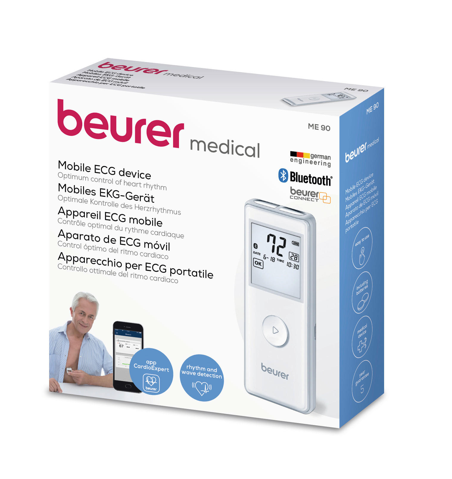 BLUTDRUCKMESSGERÄT  - Weiss, Basics (13,5cm) - Beurer