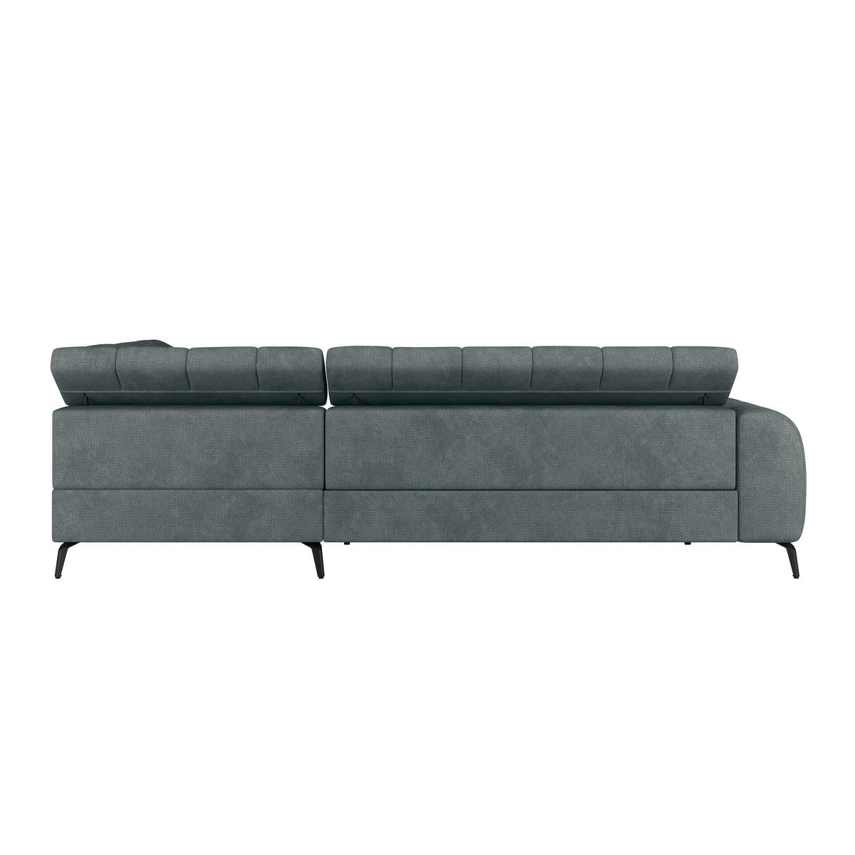 ECKSOFA in Grau  - Schwarz/Grau, Trend, Kunststoff/Textil (261/203cm) - Livetastic