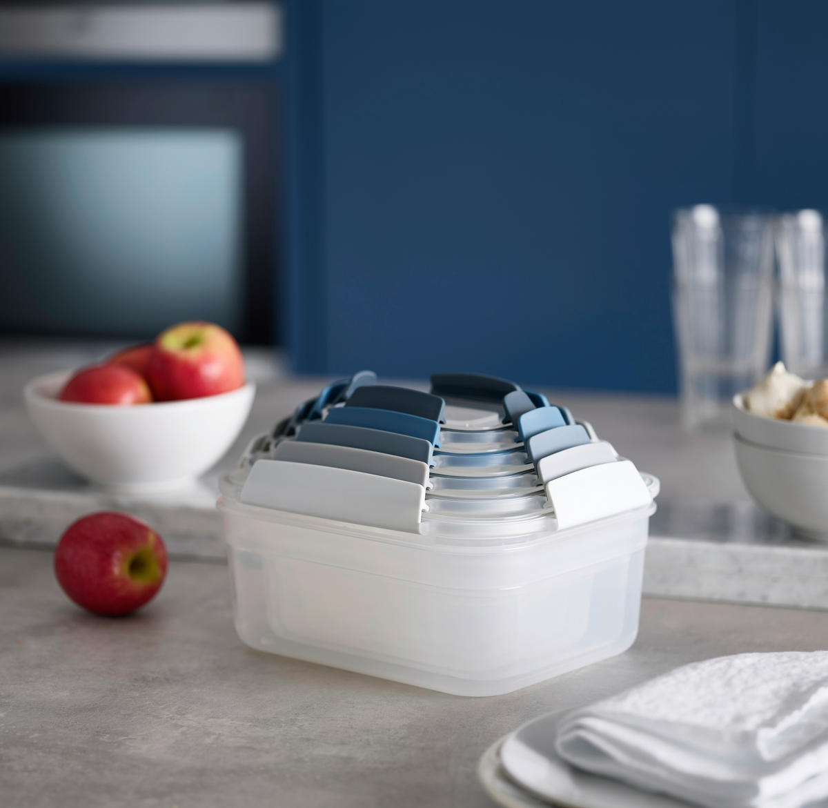 SET POSUDA ZA ZALIHE   Nest  - višebojno, Basics, plastika (24,5/16,3/20cm) - Joseph Joseph