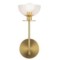 WANDLEUCHTE 12,7/29,2 cm   - Goldfarben, KONVENTIONELL, Glas/Metall (12,7/29,2cm) - Elstead Lighting