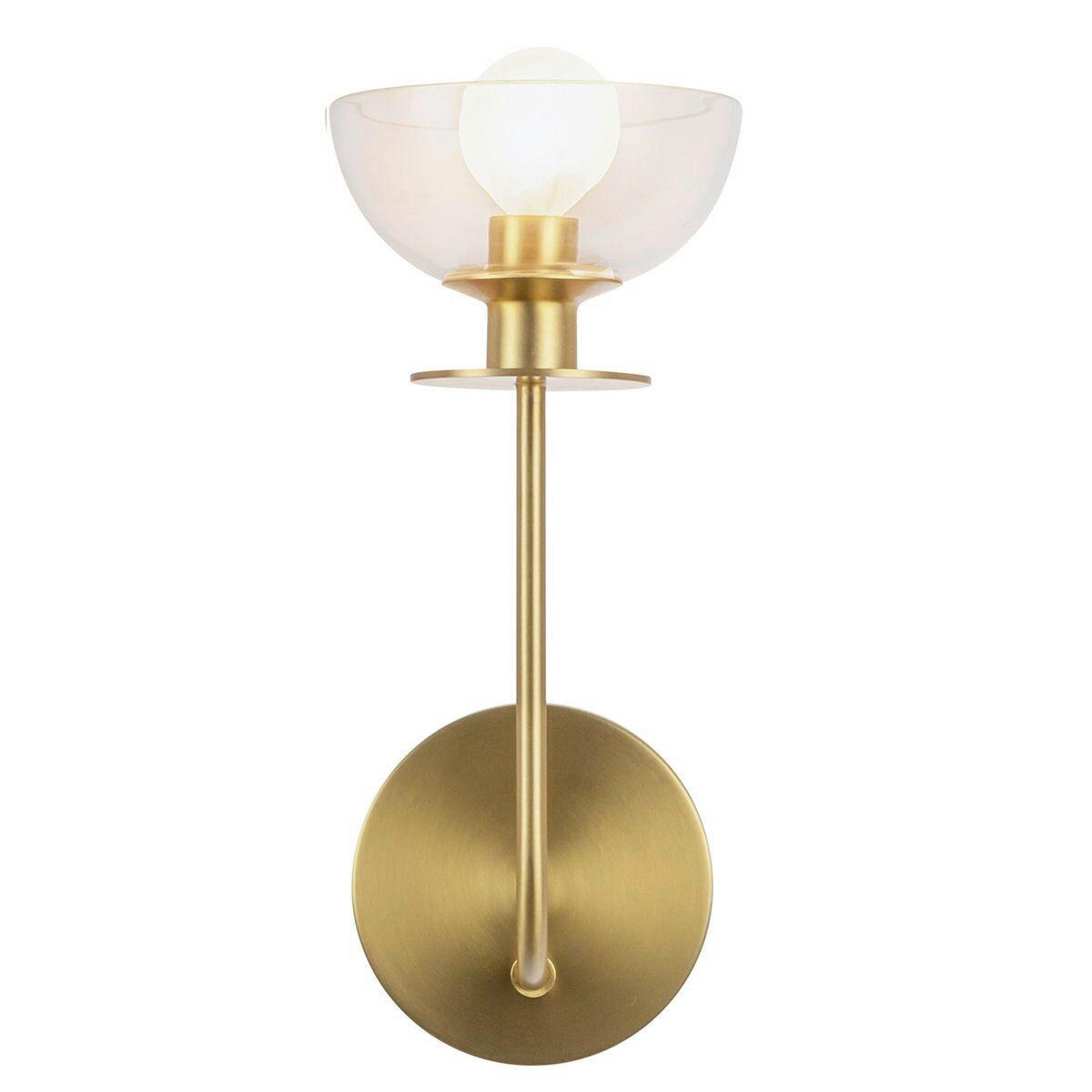 WANDLEUCHTE 12,7/29,2 cm   - Goldfarben, KONVENTIONELL, Glas/Metall (12,7/29,2cm) - Elstead Lighting