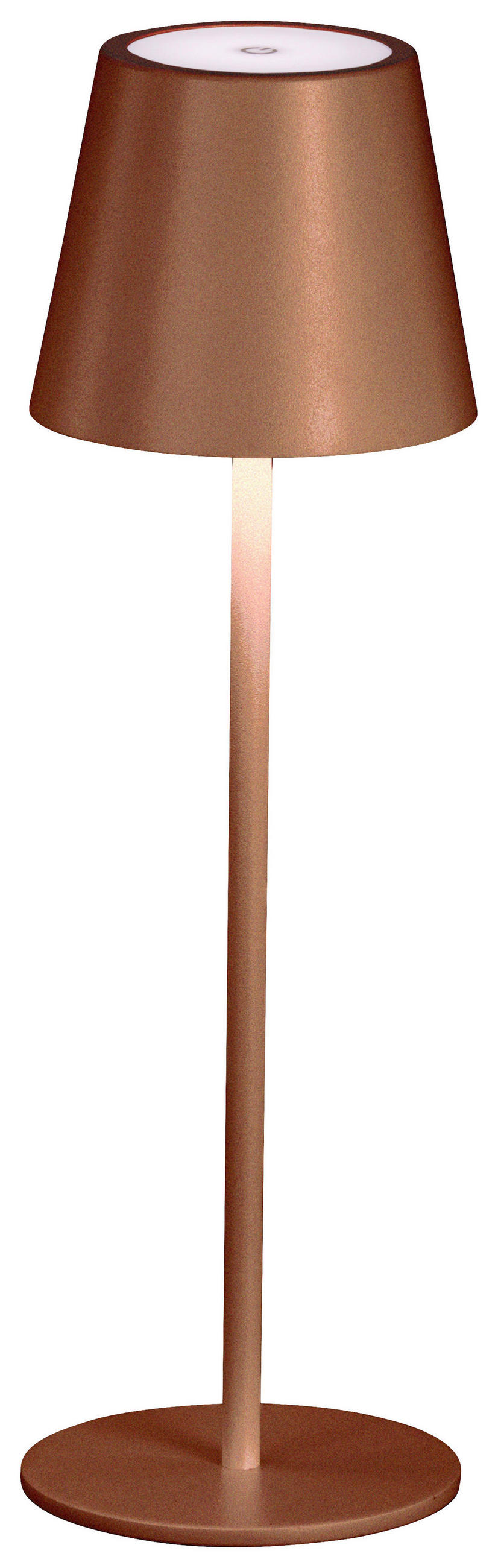 AKKU-TISCHLEUCHTE Viletto 11/36,5 cm   - Rostfarben, KONVENTIONELL, Metall (11/36,5cm)