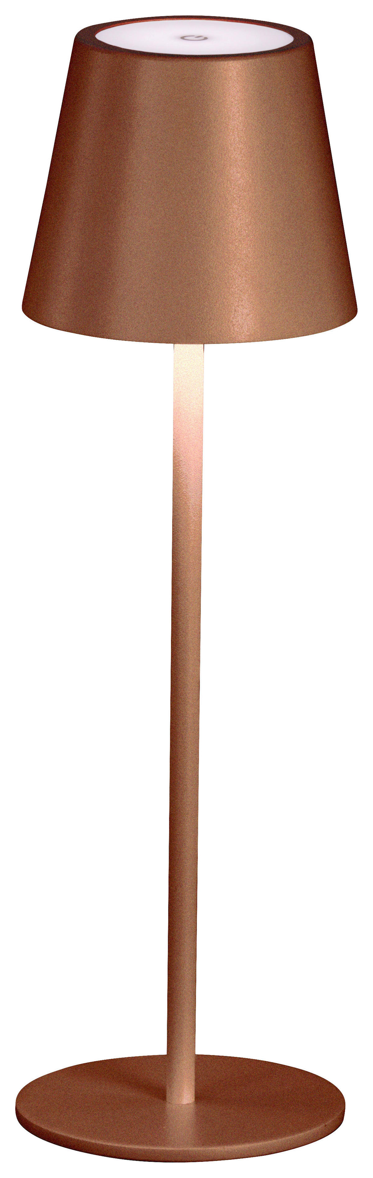 AKKU-TISCHLEUCHTE Viletto 11/36,5 cm   - Rostfarben, KONVENTIONELL, Metall (11/36,5cm)