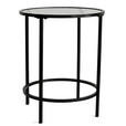 BEISTELLTISCH 40/40/50 cm Schwarz rund  - Schwarz, Basics, Glas/Metall (40/40/50cm) - Xora