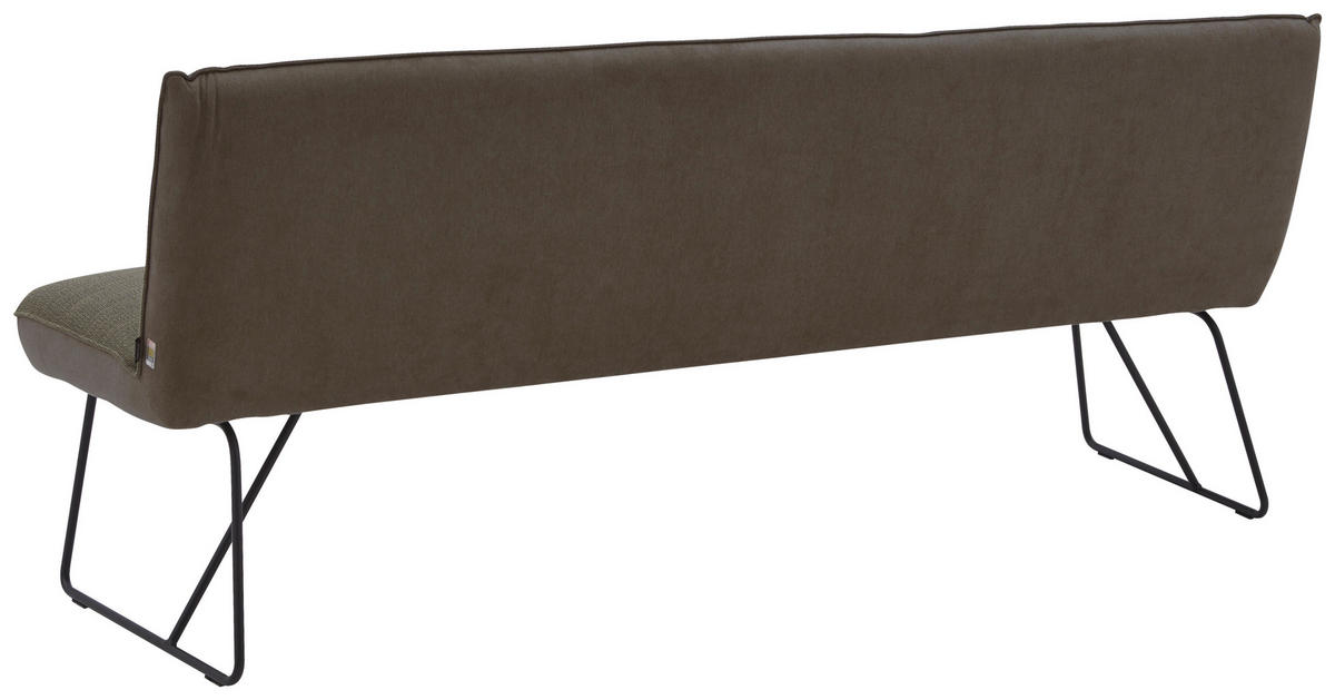 SITZBANK in Metall, Textil Braun, Schwarz  - Schwarz/Braun, Design, Textil/Metall (218/89/68cm) - Dieter Knoll
