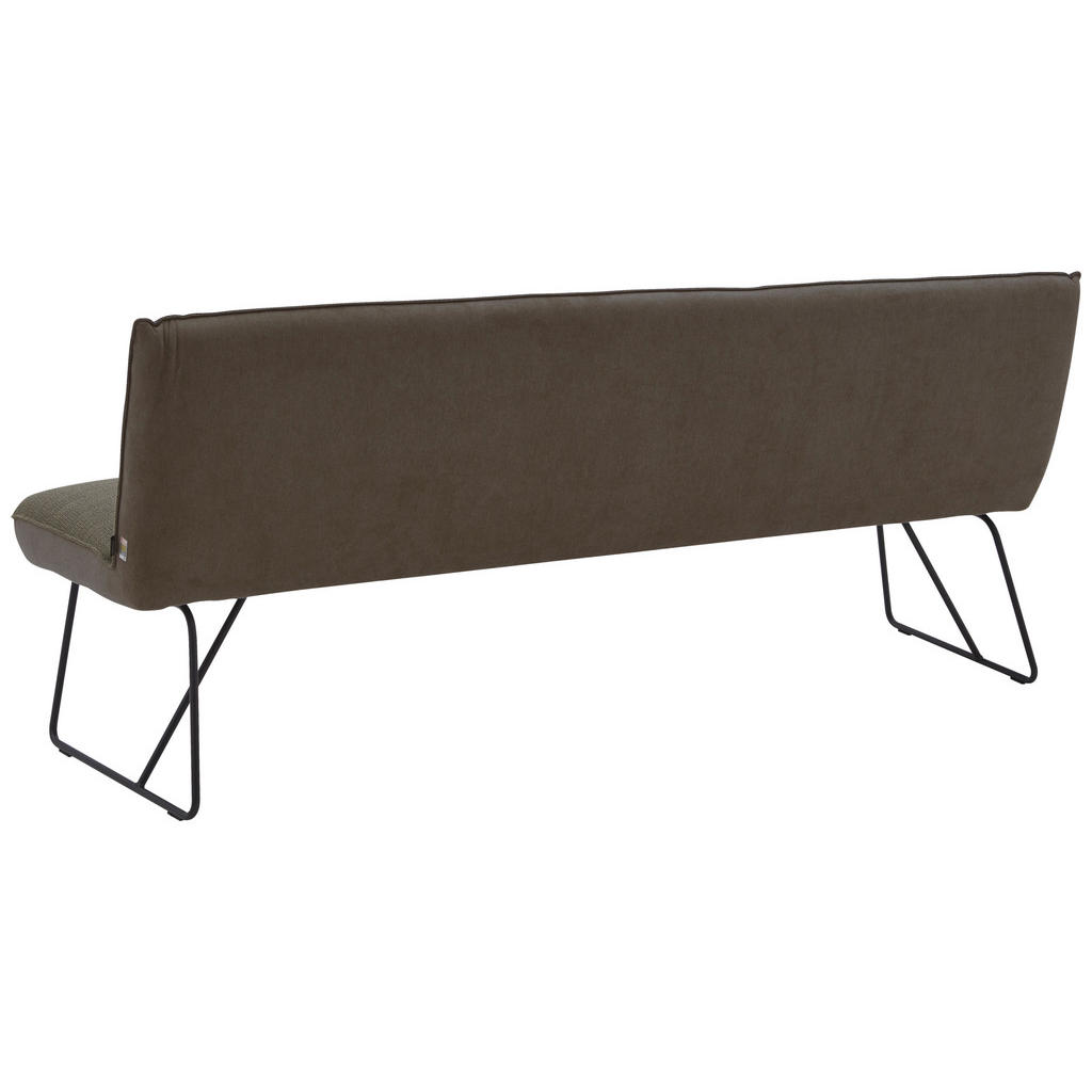 Thumbnail - Dieter Knoll Sitzbank, Braun, Schwarz, Metall, Textil, 2-3-Sitzer, 218x89x68 cm, Goldenes M, Fußauswahl, Lederauswahl, S...