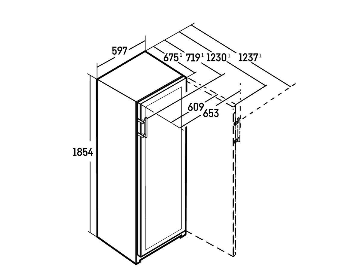WEINKÜHLSCHRANK WPbsi 5252  - Schwarz, Basics, Glas/Holz (59,7/185,4/67,5cm) - Liebherr