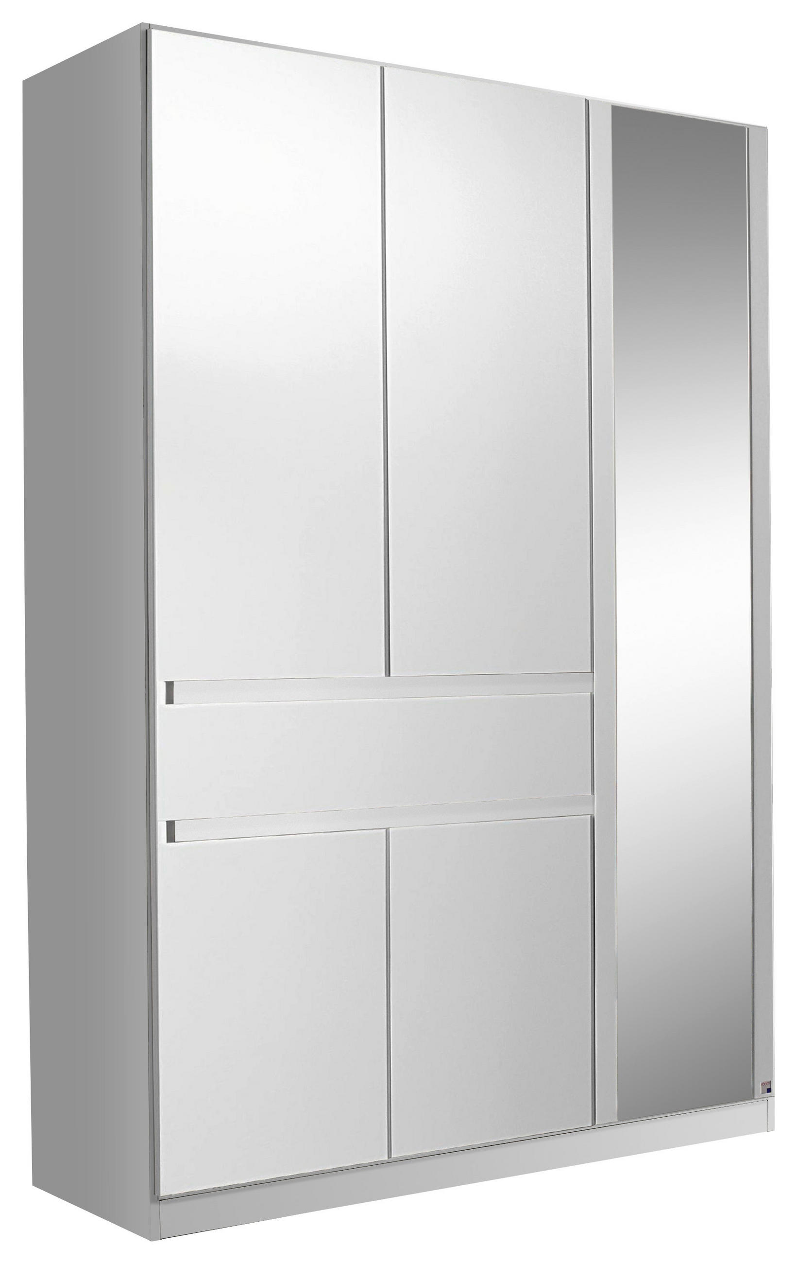 GARDEROB 136/197/54 cm 5-dörrar - vit, Design, trämaterial/glas (136/197/54cm) - Rauch Möbel