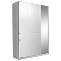 KLEIDERSCHRANK 136/197/54 cm 5-türig Weiß  - Weiß, Design, Glas/Holzwerkstoff (136/197/54cm) - Rauch Möbel