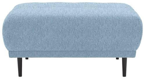 HOCKER Flachgewebe Hellblau  - Schwarz/Hellblau, Design, Holz/Textil (93/45/77cm) - Stylife