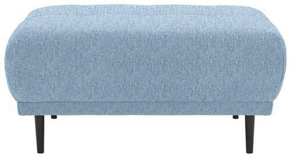 HOCKER in Textil Hellblau  - Schwarz/Hellblau, Design, Holz/Textil (93/45/77cm) - Stylife