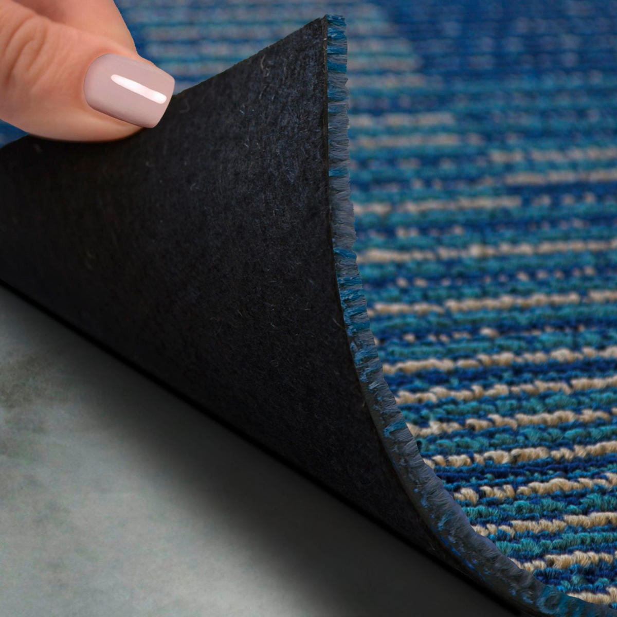TEPPICHFLIESE - Blau, Basics, Kunststoff (50/50cm) - Esposa