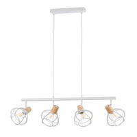 PENDELLEUCHTE 92/15/150 cm  - Weiß, KONVENTIONELL, Glas/Metall (92/15/150cm)