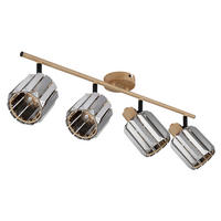 STRAHLER - Braun/Grau, Trend, Glas/Metall (64cm) - Globo