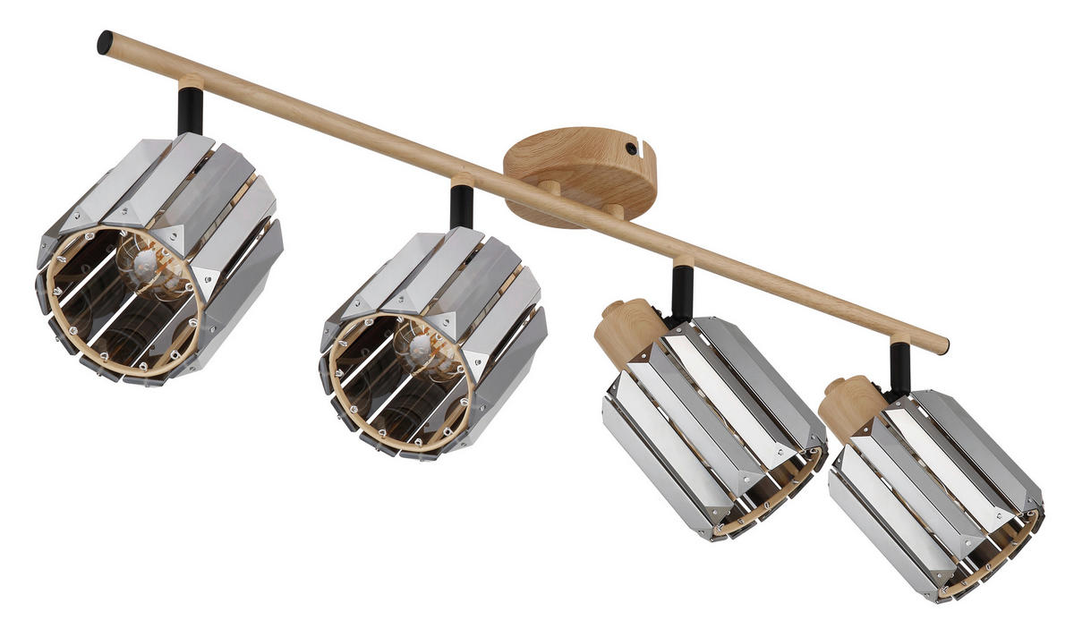 STRAHLER - Braun/Grau, Trend, Glas/Metall (64cm) - Globo