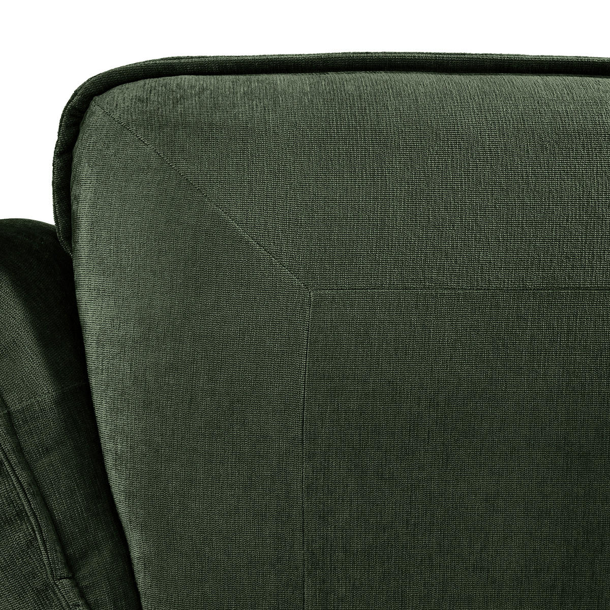 ECKSOFA in Chenille Dunkelgrün  184/269 cm  - Dunkelgrün/Schwarz, MODERN, Kunststoff/Textil (184/269cm) - Trendmanufaktur