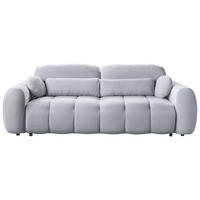 SCHLAFSOFA  mit Webstoff Grau  - Schwarz/Grau, KONVENTIONELL, Kunststoff/Textil (262/93/117cm) - Carryhome
