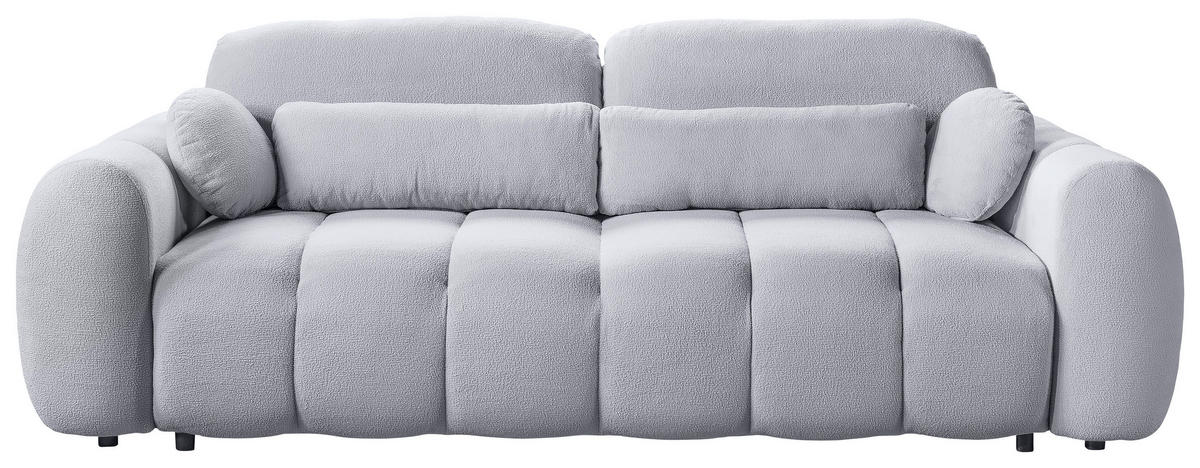 SCHLAFSOFA  mit Webstoff Grau  - Schwarz/Grau, KONVENTIONELL, Kunststoff/Textil (262/93/117cm) - Carryhome