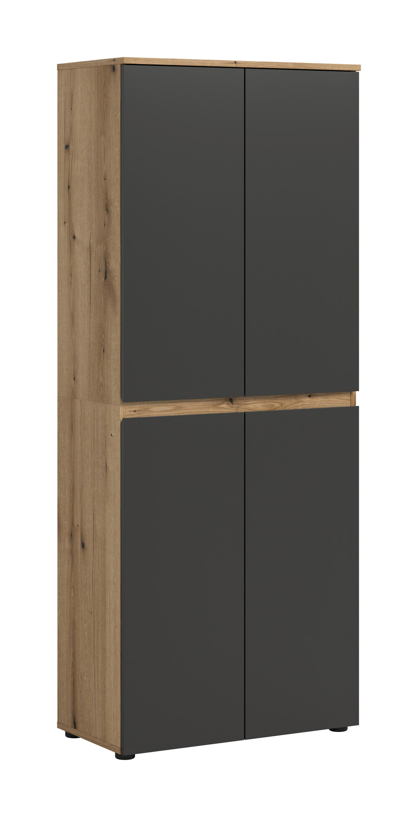 Garderobenschrank Scarpa Anthrazit/eichefarben B: 70 Cm