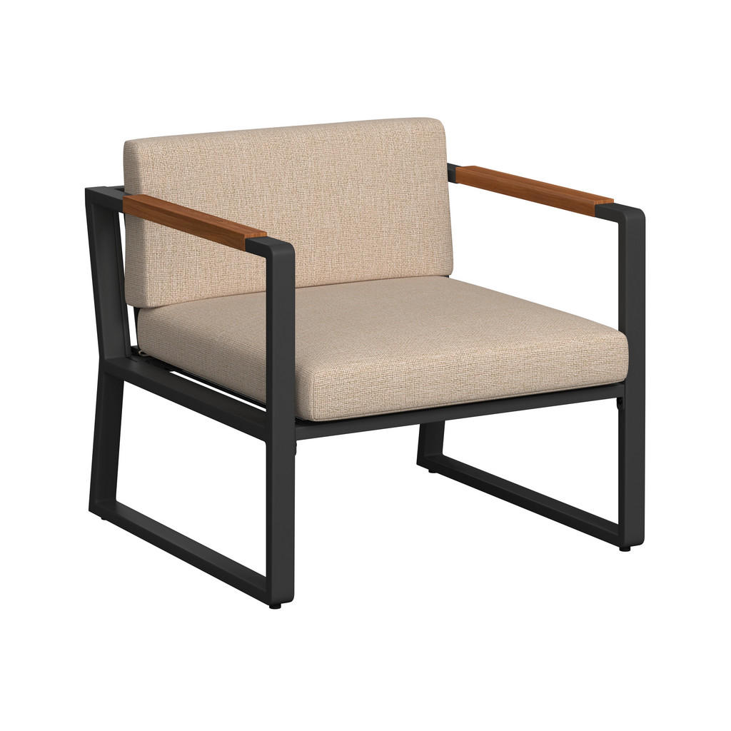 Thumbnail - Ambia Garden Loungegarnitur, Anthrazit, Holz, Metall, 4-teilig, Akazie, massiv, Füllung: Polyester, Polyurethan (PUR),Po...