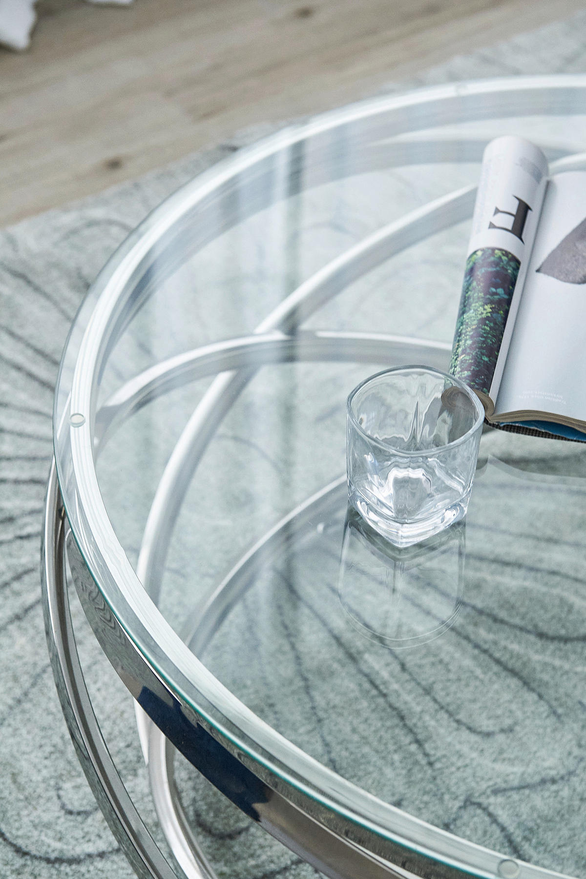 COUCHTISCH in Metall, Glas 80/80/42 cm  - Klar/Silberfarben, Design, Glas/Metall (80/80/42cm) - Livetastic